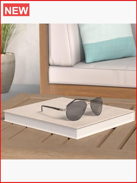 Polarized Aviator Sunglasses UV400 Metal Frame Flat Top Driving Outdoor main image 7